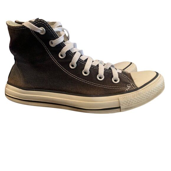 Converse High-Tops Black Sz Women’s 8 Men’s 6 Black Faded Grunge Streetwear Y2K - Picture 2 of 9